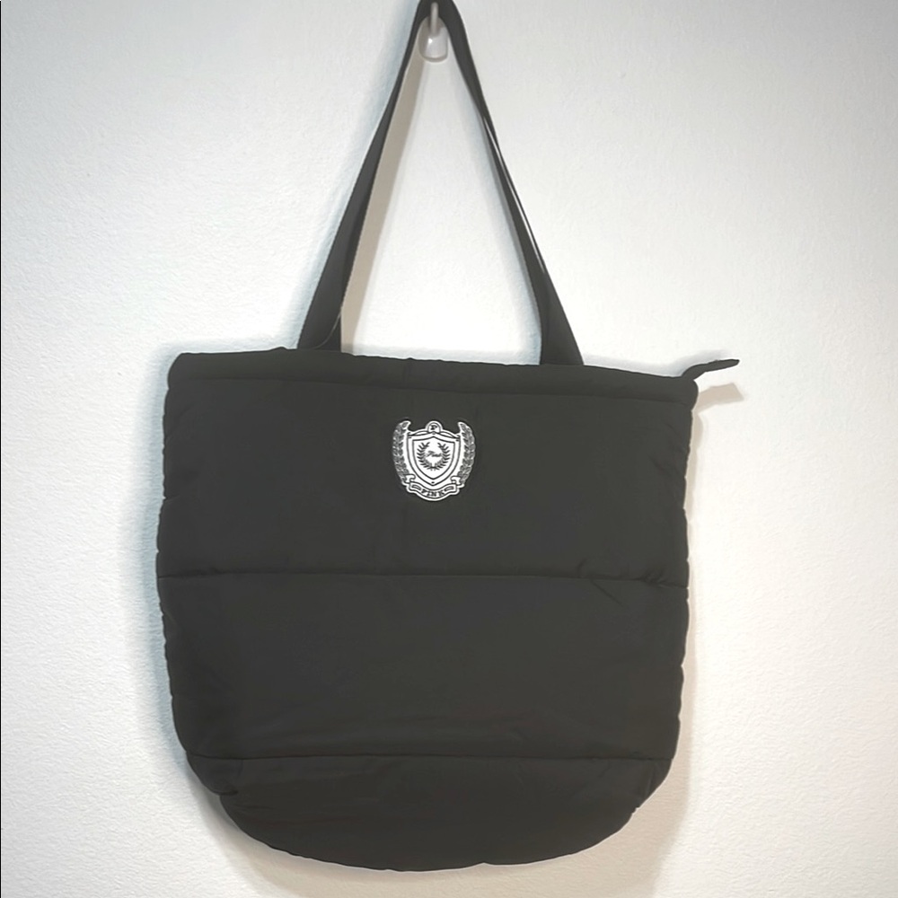 PINK Victoria's Secret Puff Black Tote Bag NWT